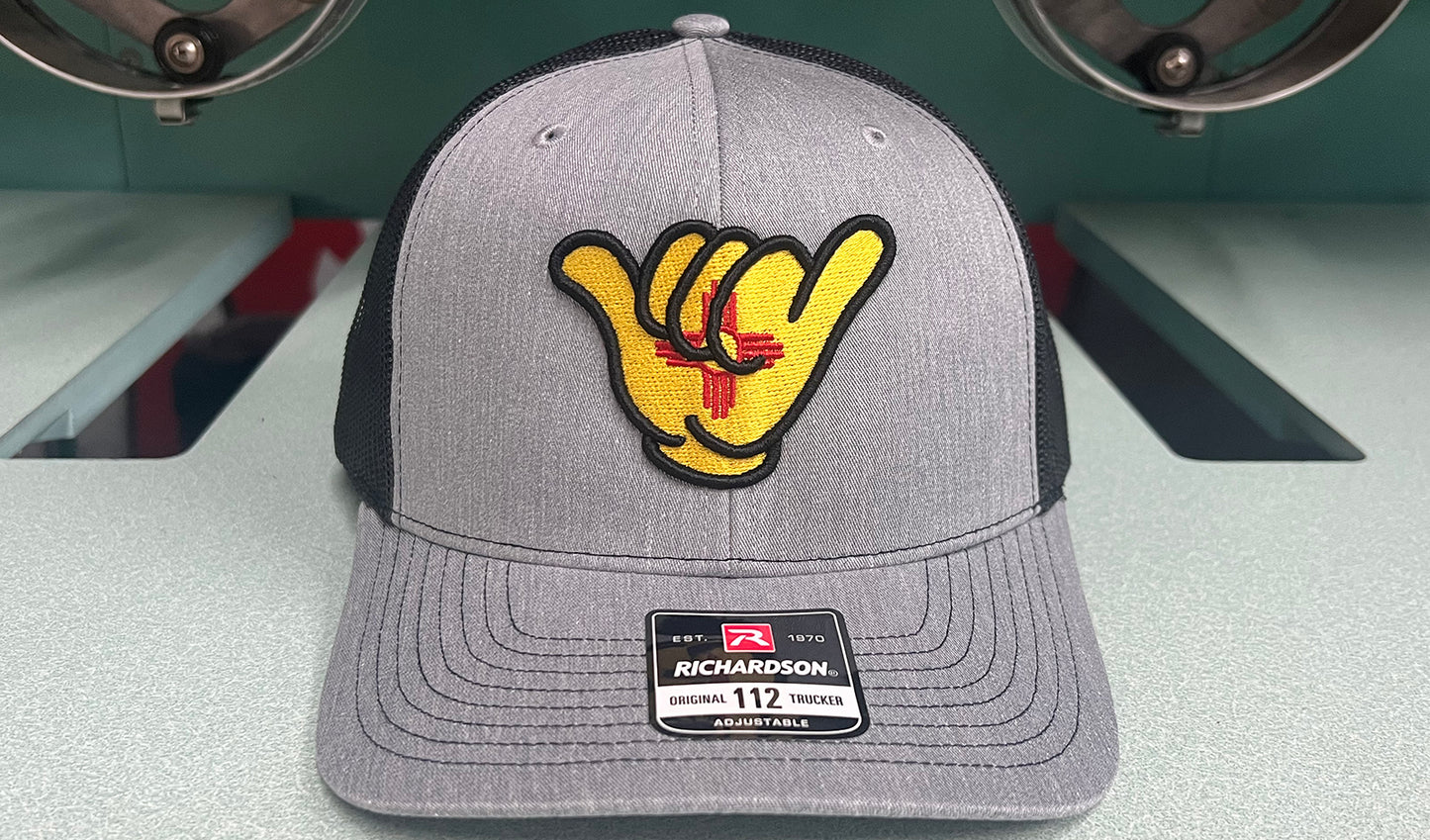 New Mexico Flag Hang Loose Cap - R112 Gray/Black Snapback