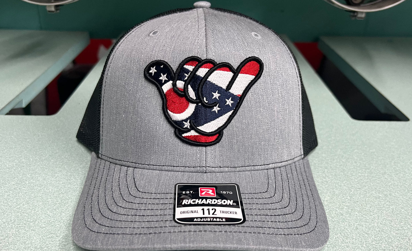 Ohio Flag Hang Loose Cap - R112 Gray/Black Snapback