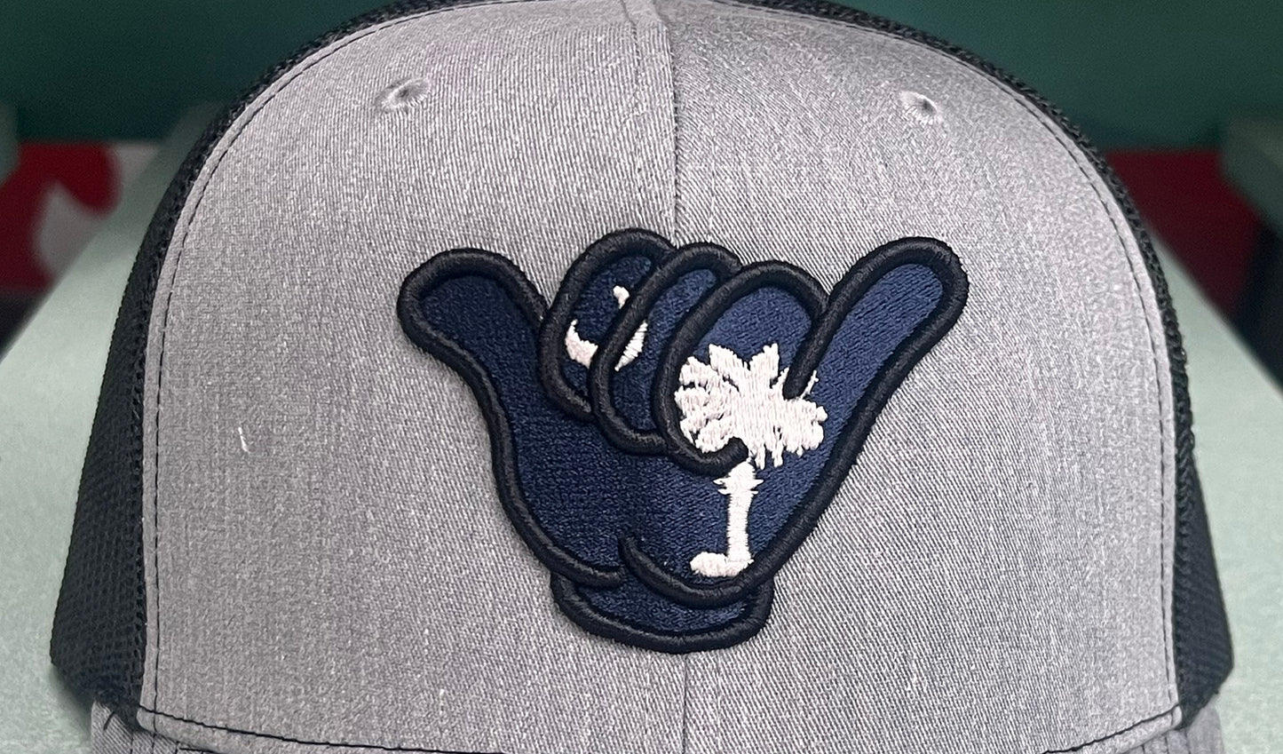 South Carolina Flag Hang Loose Cap - R112 Gray/Black Snapback