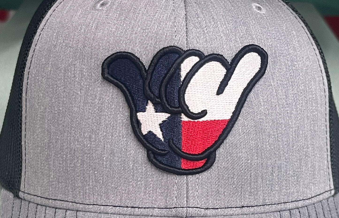 Texas Flag Hang Loose Cap - R112 Gray/Black Snapback