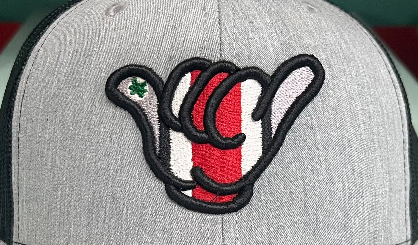 OSU Buckeyes Hang Loose Cap - R112 Gray/Black Snapback
