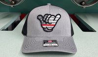 Fireman Red Thin Line Hang Loose Cap - R112 Gray/Black Snapback