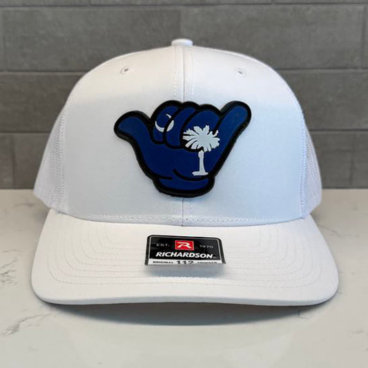 SC Flag PVC Hang Loose Hat - Richardson 112 Snapback Solid White